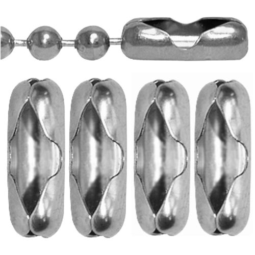 17906-Silver Ball Chain Connectors 50/pk.