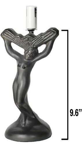 31903- Athena Metal Fan Base, Antique Bronze Finish With Gold Highlts, 9.6" Tall