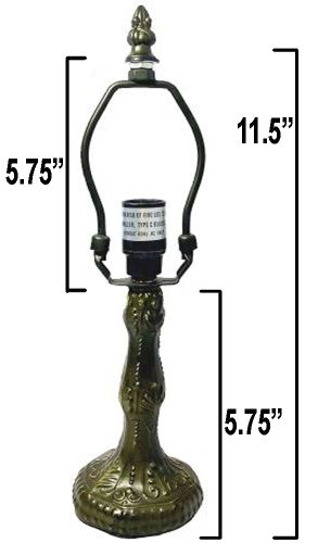 32009- Pompeii Metal Lamp Base, Antique Bronze Finish With Gold Highlts,11.5" Tall