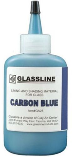 46099-Glassline Bottle Pen Carbon Blue