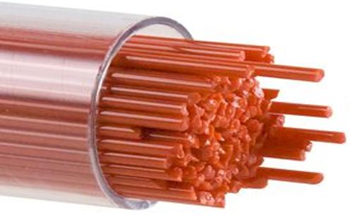 BU002407- Bullseye 1MM Tomato Red Opal Stringers - 90 COE