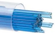 BU111672- Bullseye 2MM Turquoise Blue Transparent Stringers - 90 COE