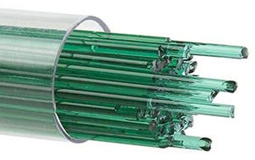 BU141772- Bullseye 2MM Emerald Green Transparent Stringers - 90 COE