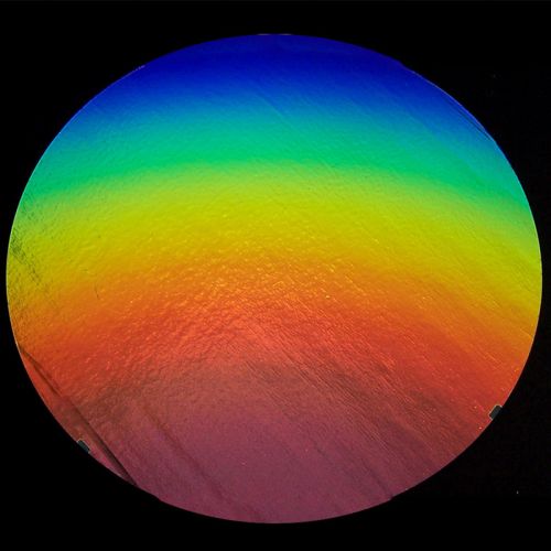 DC606A-CBS Thin Dichroic Rainbow 1 On Clear 16"x19" - 96 COE