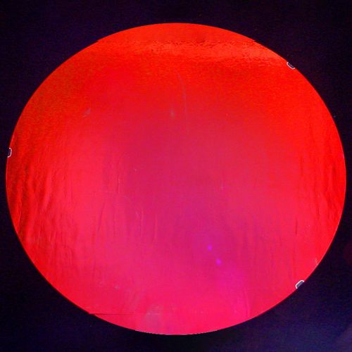 DC865B-CBS Thin Dichroic Candy Apple On Black 8"x9" - 90 COE