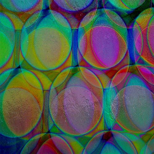 DC891B-CBS Thin Dichroic Mix On Black 3"Balloons 8"x9" - 90 COE