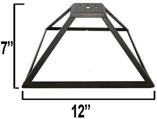 FRAME12- Panel Lamp Frame, Antique Bronze Finish with Gold Highlts, 12" Dia.