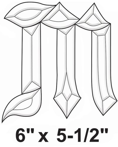 BLM -Exquisite Bevel Cluster Letter M