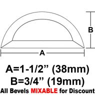 BVHR15-Half Circle Bevel 1.5"x3/4"